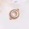 Pendente de Joia com Anel Duplo Pendurado Acessível de Luxo Transfronteiriço Pingente de Colar de Diamante Pontilhado Gota de Óleo Pingente de Chaveiro com Contas para Pulseira DIY