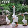 Lâmpada de Ganso Pato Branco para Exterior Escultura de Pátio Lâmpada de Animal Simulado Adereços de Jardim Lâmpada Decorativa Lâmpada de Atmosfera para Desenho de Gramado