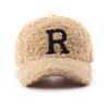 Gorra de Lana de Cordero Bordada con Letras Estilo Coreano Estilo Japonés para Mujer Otoño e Invierno para Exterior Deportes Ocio a Prueba de Frío Gorra de Béisbol
