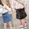 Ropa Infantil Transfronteriza al por Mayor Falda para Niñas Primavera y Otoño 2021 Nueva Falda de Mezclilla para Bebé Niña Falda Corta Dropshipping