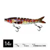 Isca Biométrica de Impressão 3D 19g Peixe Multi-articulado Afundante Oito Seções Isca Artificial Pesca de Água Doce Mar Aspius Robalo Carpa Negra Isca