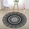 Alfombra Redonda Estéreo 3D Blanco y Negro Transfronteriza de Halloween para Dormitorio, Sala de Estar, Mesa de Café, Alfombrilla Absorbente con Trampa de Ilusión