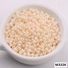 Super tamaño 3mm uniforme crema nacarada cuentas de arroz de vidrio hechas a mano DIY pulsera borla manualidades material de cuentas sueltas