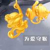 Colgante de Mono del Doce Zodiaco de Cobre Blanco Chapado en Oro Colgante de Mono de Oro de Imitación 3D para Hombres y Mujeres ¡Colgante de Este Año de Vida!