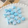Color sólido degradado acrílico flor de cinco pétalos cuentas sueltas accesorios para joyería DIY cadena de teléfono colgante de bolsa kit de material para abalorios de agujero grande