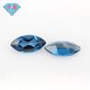 Huagang Gem Horse Eye Natural London Blue Topaz Pedra Nua Topázio Azul Escuro Topázio Formato de Folha