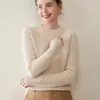 Outono e Inverno Novo Suéter de Caxemira de Gola Redonda Macio Versátil Feminino Pulôver Tricotado Grosso Camisa Base