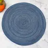 Mantel individual tejido circular, algodón/poliéster lavable, adecuado para cocinas, restaurantes, mesas de comedor, artículos decorativos para eventos, fiestas y bodas.