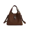 Bolso Pequeño Estilo Cesta de Verduras Simple para Mujer, Nuevo Bolso Cruzado Vintage 2026, Bolso de Mano Versátil de Primavera con Patrón de Lichi, Bolso Cubo