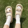 Sandalias de moda de doble tira para mujer, calzado de verano para exteriores a la moda, nuevo modelo 2026 sandalias de playa para damas