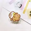 Caricatura Linda Capibara Kapibara Pegatina Acrílica DIY Pinza para el Cabello Broche Insignia Imán para Refrigerador Adorno Accesorios