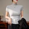 Camiseta de Manga Curta para Mulheres, Estilo Coreano, Roupa de Verão, Corte Justo, Cropped Doce e Picante, Modelo 2026