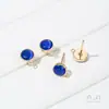 Brincos Redondos com Argolas Penduradas, Banhados a Ouro 14K com Preservação de Cor, Inseridos com Pedra Olho de Gato Colorida, Brincos Vintage, Acessórios para Brincos Feitos à Mão DIY