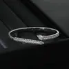 Joia de Luxo Leve Banhada a Ouro Real com Zircônia Microincrustada para Mulheres, Pulseira de Alto Padrão Estilo Geométrico para o Dia a Dia, Pulseira Versátil Exquisita