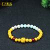 Pulseira de Cinábrio Feminina Areia de Realgar Pulseira de Círculo Único Kao Gong da Costa Lótus Cristal de Alto Teor Areia Benmingnian Joias