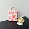 Bolsa de Celular Estilo Ins de Alta Qualidade, Bolsa de Tricô de Grande Capacidade, Bolsa de Ombro Transversal Versátil de Nicho, Bolsa de Mão Fashion de Desenho Animado