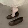Recién llegado: Zapatos Planos de Mujer con Bloques de Color para Aumentar la Altura, Otoño 2026, Bailarinas de Suela Suave con Lazo