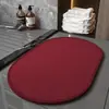 Alfombra de Piso de Lino de Color Sólido Cortable para Baño, Felpudo Absorbente de Agua y Antideslizante para Cocina, Alfombra de Piso Resistente a Manchas y al Desgaste
