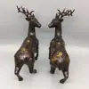 Adornos de Ciervo de Cobre un Par de Nuevos Adornos de Entrada para Sala de Estar en Casa Estilo Chino Ciervo Sika se Mudó a Casa Nuevos Productos