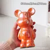 Envío directo de decoración de oso de lujo para mueble de TV, oso grande en forma de corazón de alta gama para sala de estar del hogar hecho de cerámica y galvanizado