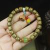 Sándalo verde cuentas antiguas 8mm con pulsera de madera de loto pequeño con fragancia para hombre y mujer pulsera de anillo único madera Wenwan