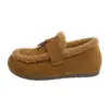Zapatos Mocasines Perezosos Retro Cálidos Otoño/Invierno 2026 para Mujer sin Cordones Más Terciopelo Mocasines de Fondo Plano Birkenstock Zapatos de Algodón