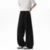 Calça pantalona retro americana estilo old money 2026 para homens, design versátil da moda, calça longa casual reta com caimento