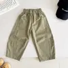 Valle del Viento 2026 Otoño Nuevo Estilo Coreano Versátil Pantalones Casuales de Color Sólido para Niños y Niñas, Pantalones Holgados de Pierna Recta para Primavera y Otoño