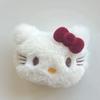 Lindo gato de peluche de Año Nuevo con lazo rojo, cabeza de gato KT, ropa, bufanda, accesorios, tocado DIY, colgante