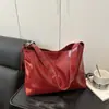 2026 Elegante Casual Color Sólido Otoño/Invierno Nuevo Gran Capacidad Texturizado Elegante Suave PU Bolso Cruzado de Hombro