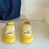Zapatos de Velcro para Niñas con Punta Grande 2026 Primavera/Verano Nuevos Versátiles Nicho Bloque de Color Casuales Zapatos de Lona Feos-Bonitos para Niños