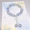 Pulsera de Cristal con Mariposa en Gradiente Estilo Super Hada con Diseño Único, Alto Valor Estético, Dulce y Delicada, Adecuada para Estudiantes