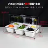 Plato para Exhibir Frutas con Tapa Bandeja para Platos Fríos Platos Marinados Melamina Rallada Rectangular Exhibidor de Postres para Buffet Comercial