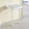 Escudo de producto azul plegable para baño, silla de pared de aleación de aluminio, antideslizante, inodoro sin barreras, taburete de baño, silla de ducha de seguridad de plástico para baño