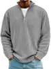 Nueva Camisa Polo Sudadera Casual de Hombre Amazon Otoño e Invierno 2026 con Cuello Mao, Cremallera y Pana, de Manga Larga para Hombre