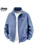 Chaqueta de cuello alto para hombre JEEP SPIRIT Primavera/Otoño Color Sólido Ropa de Trabajo Casual Manga Larga Delgado