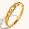 Pulseira com Fivela Padrão Gota d'Água Transfronteiriça Europeia e Americana Aço Inoxidável Banhado a Ouro 18K Moda de Alto Padrão Personalizada Acessível Joia de Mão de Luxo