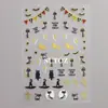 Adesivos de Arte para Unhas de Halloween Novos Transfronteiriços Quentes da Ins Estampagem a Quente Bruxa Caveira Teia de Aranha Adesivos de Unhas Adesivos 3D Atacado
