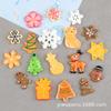 Copos de Nieve Accesorios de Navidad Accesorios de Resina Tocado Pasador Material Pegamento de Crema DIY Funda de Teléfono Celular Flor para Agujero de Zapato