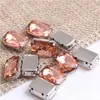 Broca de Garra de Cristal para Mahjong Quadrado Octogonal Longo Explosivo Broca com Furo para Roupas DIY Sapatos de Casamento Bolsa Costura à Mão Broca de Garra