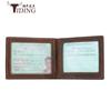 Estuche de Cuero Personalizado de Fábrica Estilo Retro para Licencia de Conducir de Vehículo a Motor, Simple Estuche de Cuero Resistente al Desgaste para Documentos de Conducción