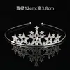 Diadema Coreana de Aleación con Pedrería para Niñas, Corona de Amor Tridimensional de Princesa para Fiesta de Baile, Tocado de Novia para Boda, Transfronterizo