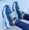 2023 transfronteiriço novo com sola grossa combinando cores lace-up sapatos de lona comércio exterior feminino plus size sapatos casuais de cano baixo tênis