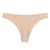 Ropa interior de una pieza tipo tanga transfronteriza de seda helada sin costuras línea T cintura baja sexy para mujeres deportivas europeas y americanas