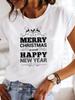 Árbol Temporada de Invierno Moda para Mujer Navidad Año Nuevo Cuello Redondo