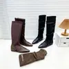 Botas de plataforma estilo coreano, botas de pierna ancha de moda, botas elásticas, botas altas que aumentan la altura, botas adelgazantes, botas convertibles con cañas desmontables, botas de mujer