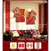 Nuevo juego de decoración de boda estilo chino con un toque de alta gama para el dormitorio del nuevo hogar y la pared de fondo de la sala de estar