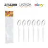 Juego de 24 piezas de cubertería occidental de acero inoxidable, tenedor y cuchara, mango de PP portugués, juego de 4 piezas de cuchillo para bistec, cuchara de postre, tenedor, venta al por mayor