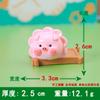 Porco rosa em pó tridimensional de desenho animado pequenas decorações de resina cola de creme material DIY para artesanato capa de celular caseira acessórios de cabelo fivela de sapato