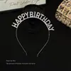 Celebridad de Internet Banda para la Cabeza de Feliz Cumpleaños Accesorio para el Cabello Corona de Fiesta de Cumpleaños de Diosa Decoración de Banda para el Cabello Atrezzo para Fotos con Sentido de Ceremonia